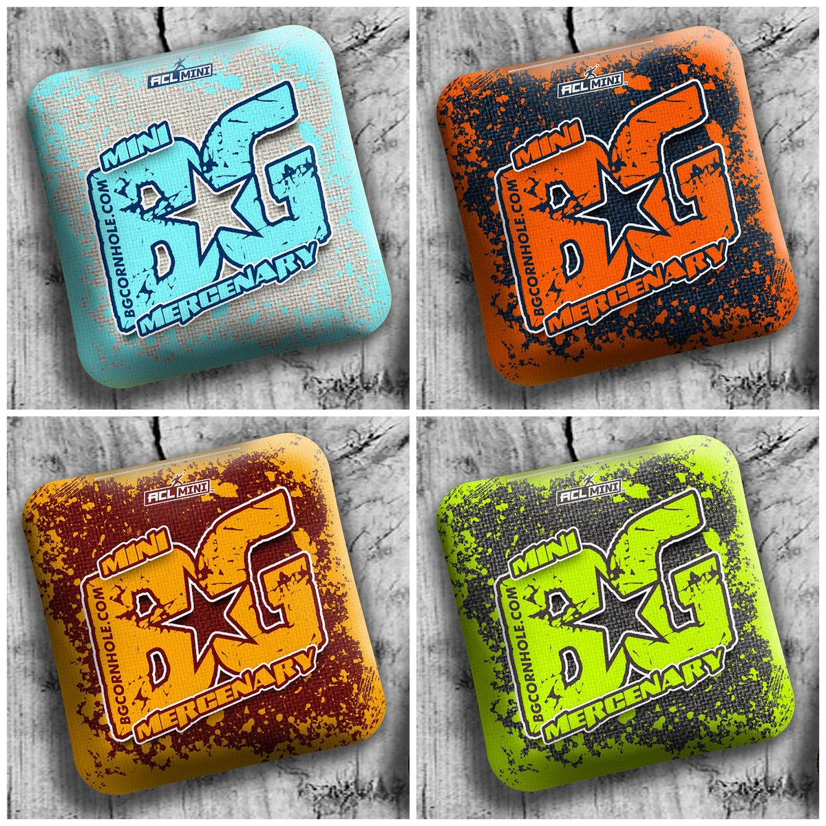2024 BG Mercenary 4" Mini Cornhole Bags “STANDARD” Set of 4 Bags