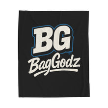 Load image into Gallery viewer, Blue outline BG Logo blanket