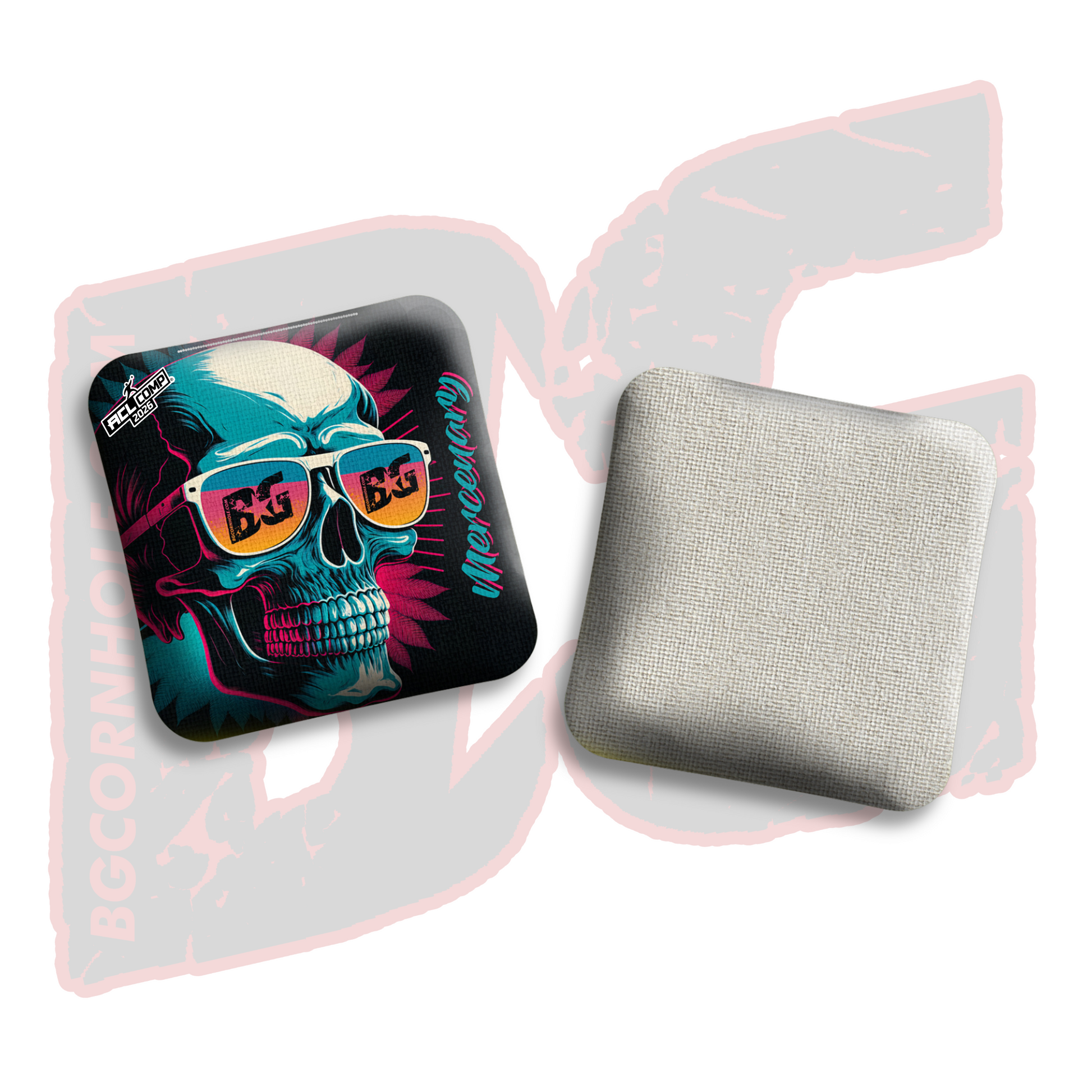 2026 BG Comp Mercenary - "Shades" - ACL Comp Stamped Cornhole Bags - SET OF 4 BAGS
