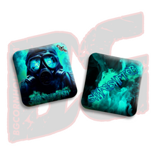 Load image into Gallery viewer, 2026 BG Comp Shapeshifter - "Gas Mask" - ACL Comp Stamped Cornhole Bags - SET OF 4 BAGS