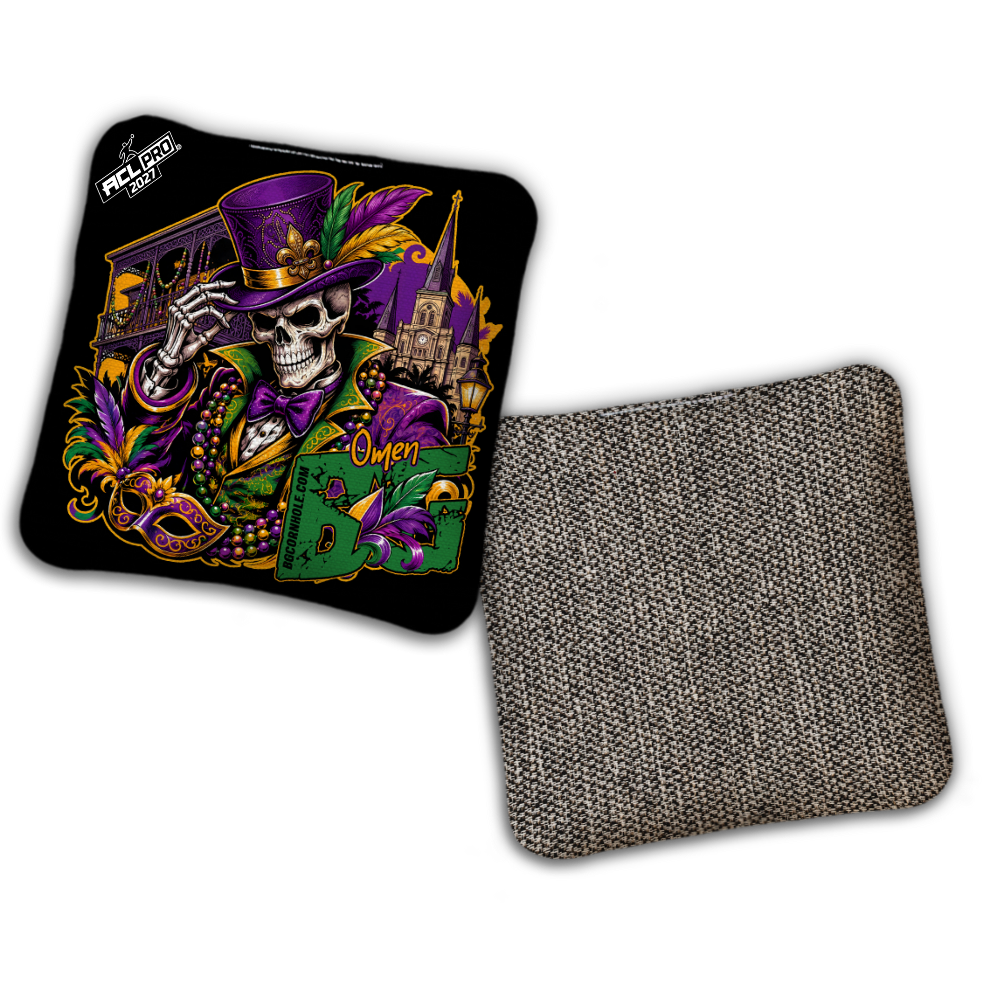 2027 BG "BOURBON STREET" - ACL Pro Stamped Cornhole Bags - SET OF 4 BAGS