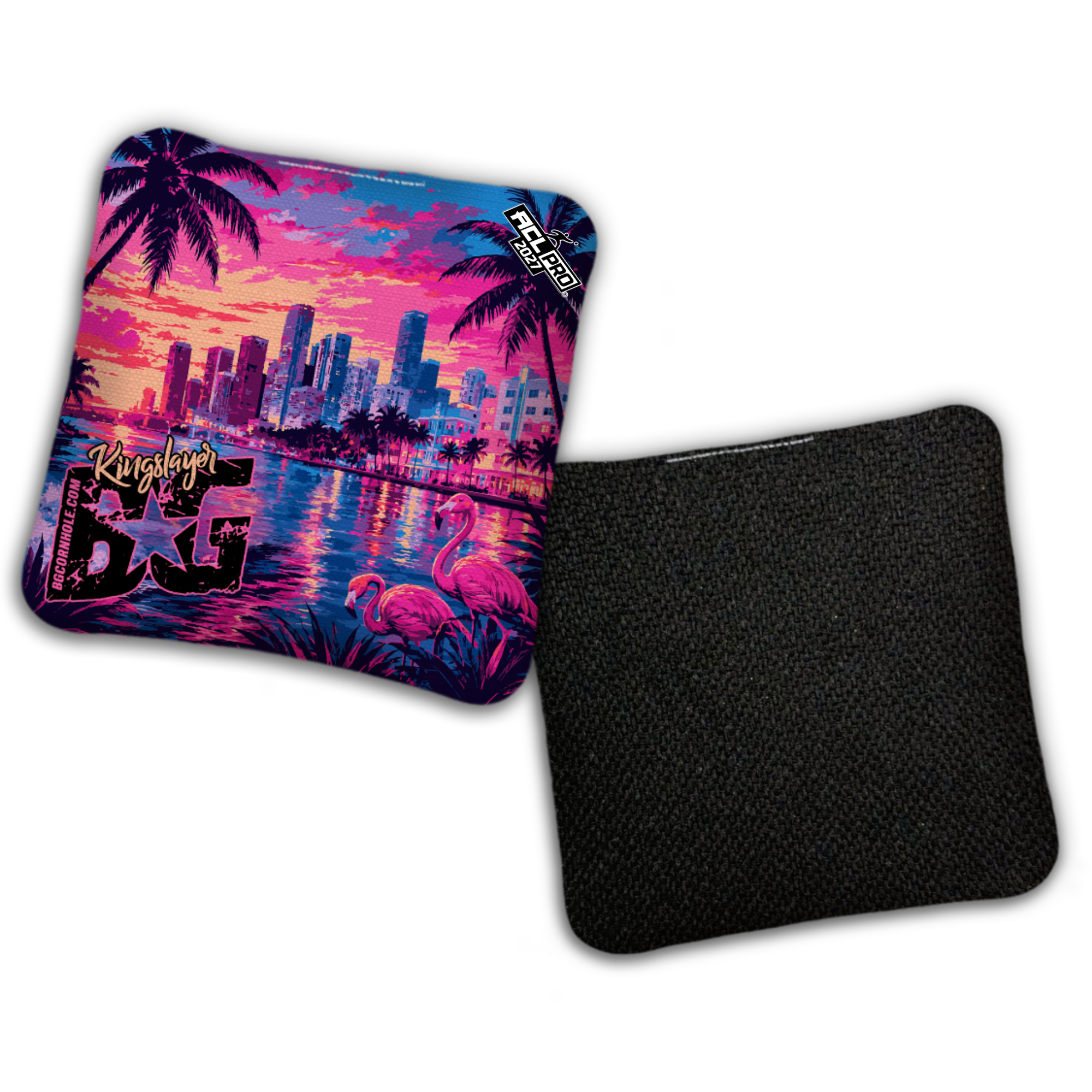 2027 BG Multiple Bag Models "Florida Miami Vibes" - ACL Pro Stamped Cornhole Bags - SET OF 4 BAGS