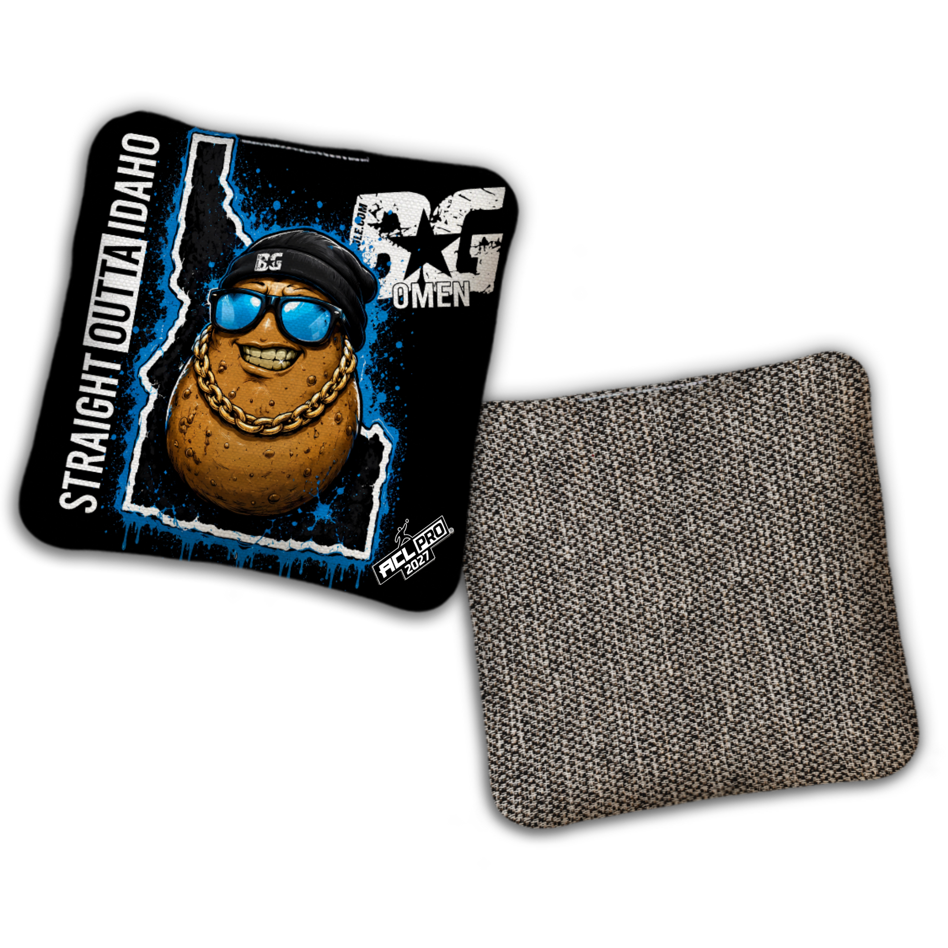 2027 BG Multiple Bag Models "Straight Outta Idaho" - ACL Pro Stamped Cornhole Bags - SET OF 4 BAGS