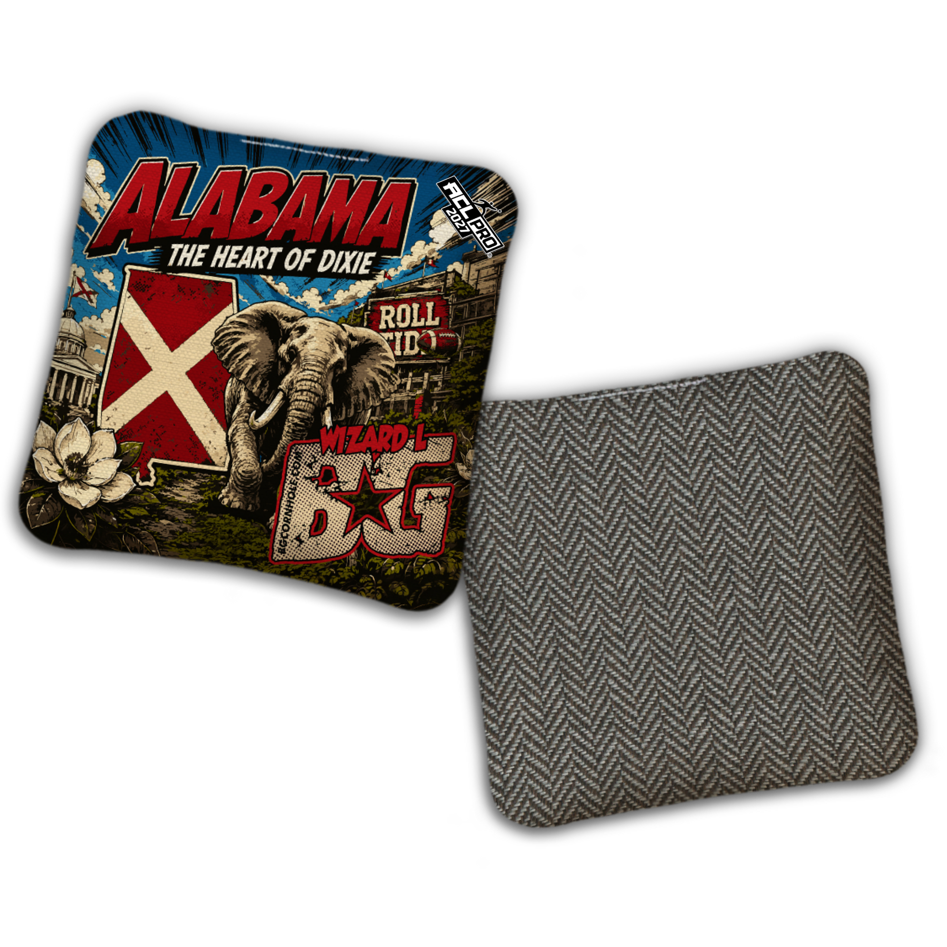 2027 BG Multiple Bag Models "HEART OF DIXIE AL" - ACL Pro Stamped Cornhole Bags - SET OF 4 BAGS