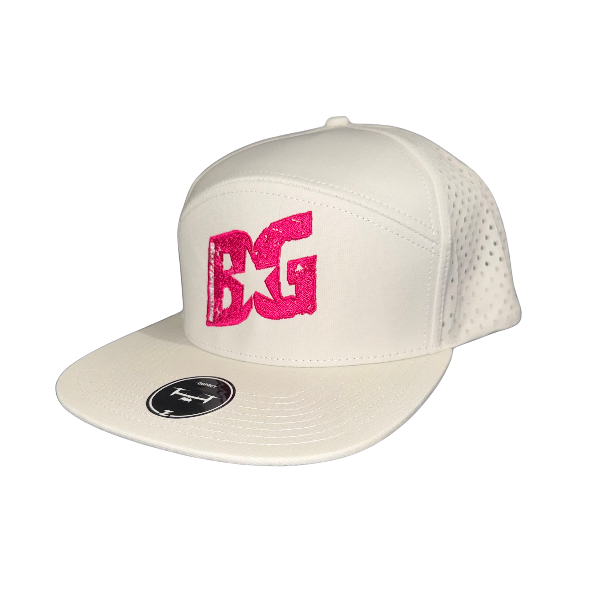 Creme BG Zapped Osprey 7 Panel Hat
