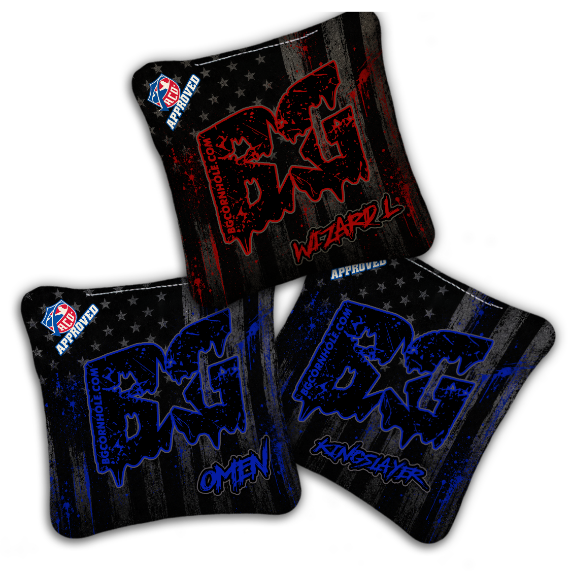 2027 ACO Stamped Cornhole Bags - BG Multiple Bag Models "AMERICAN GRIT" - SET OF 4 BAGS
