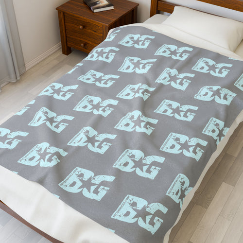 Ice blue BG logo blanket