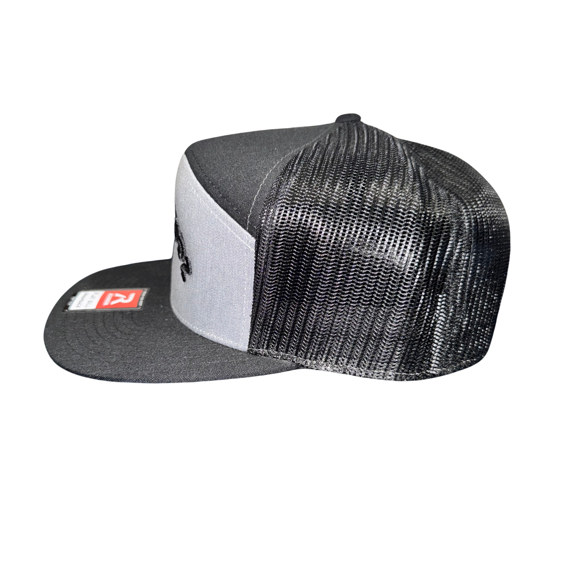 Black/Grey - BG/Baggodz Richardson Flat bill - 7 Panel Snap Back