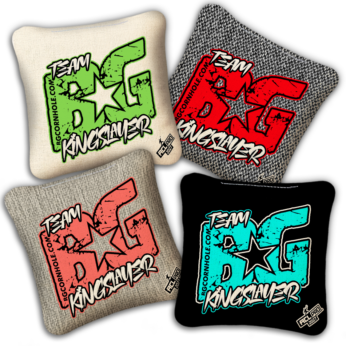 2027 BG KINGSLAYER “ESPN THROWBACK COLORMATCH" - ACL Pro Stamped Cornhole Bags - SET OF 4 BAGS