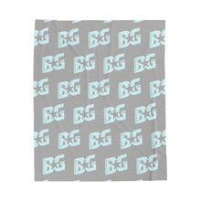 Load image into Gallery viewer, Ice blue BG logo blanket