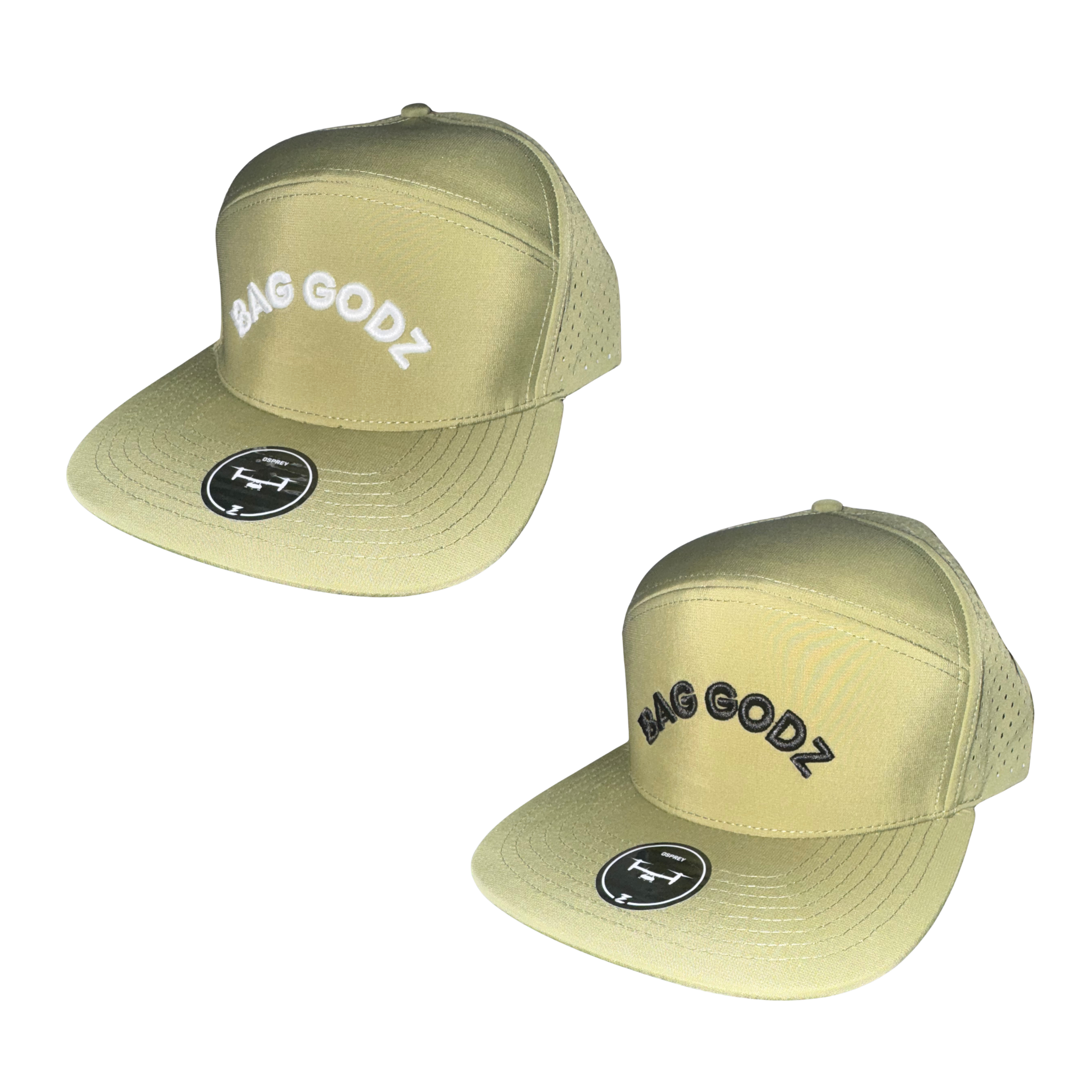 Green Baggodz Zapped Osprey 7 Panel Hat