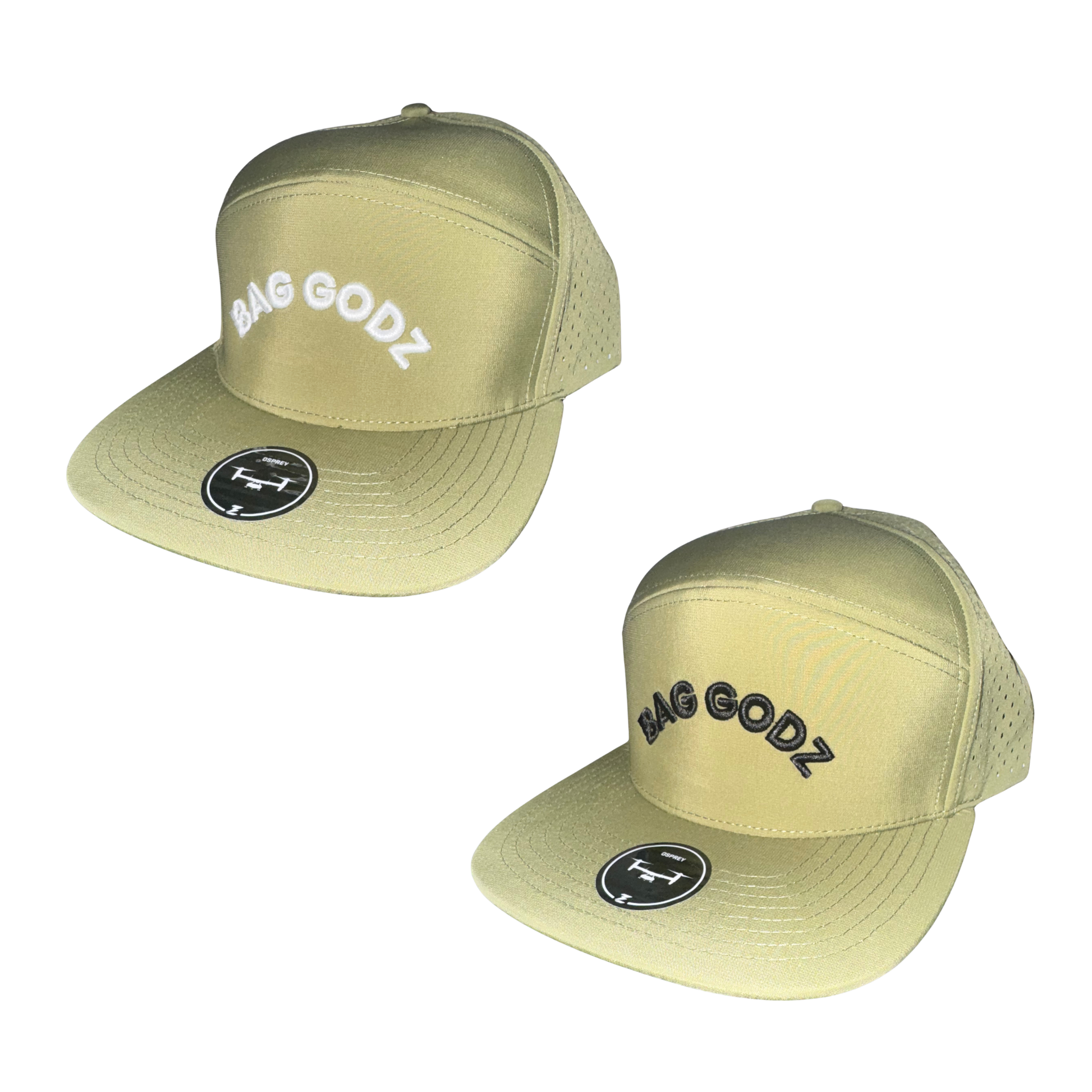 Green Baggodz Zapped Osprey 7 Panel Hat