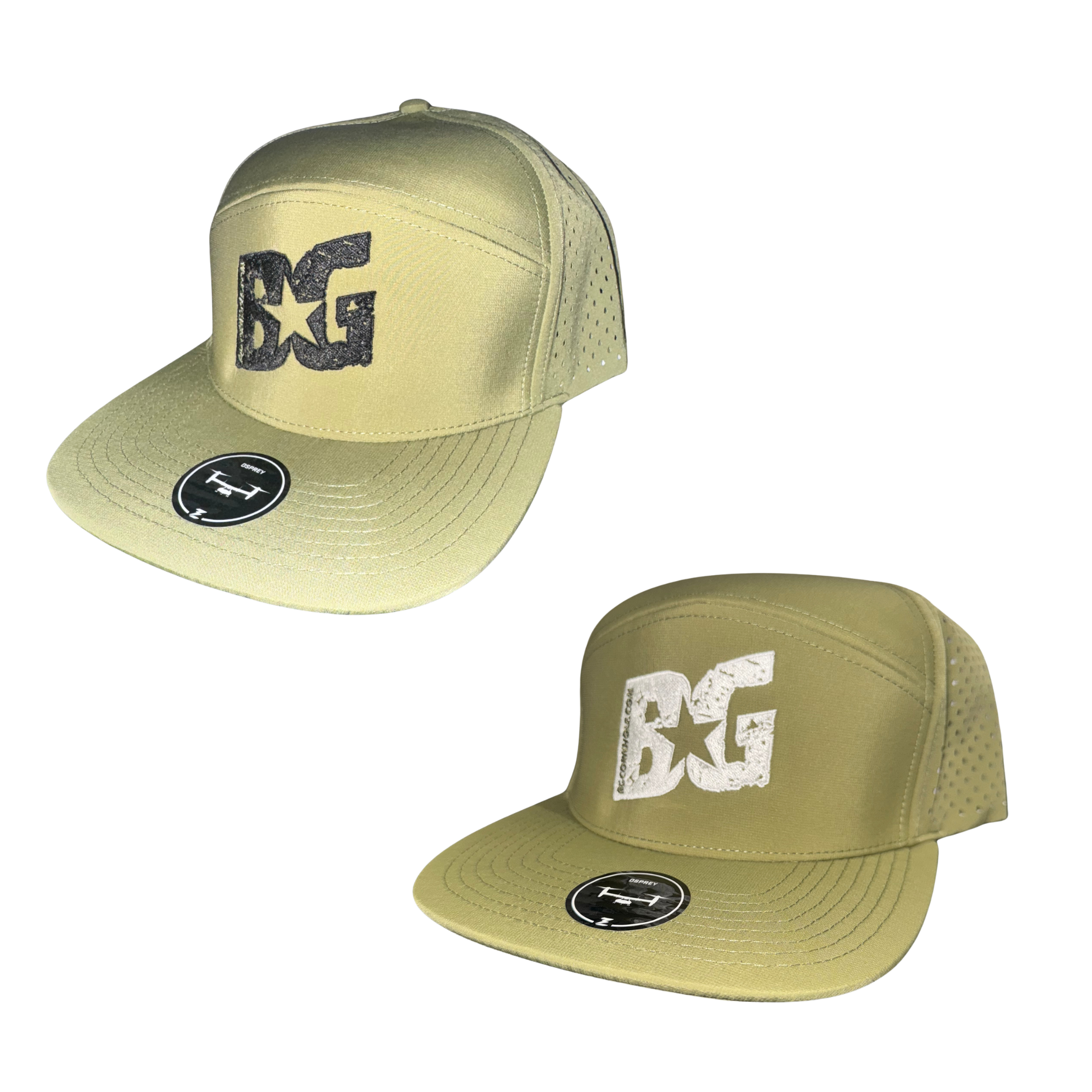 Green BG Zapped Osprey 7 Panel Hat