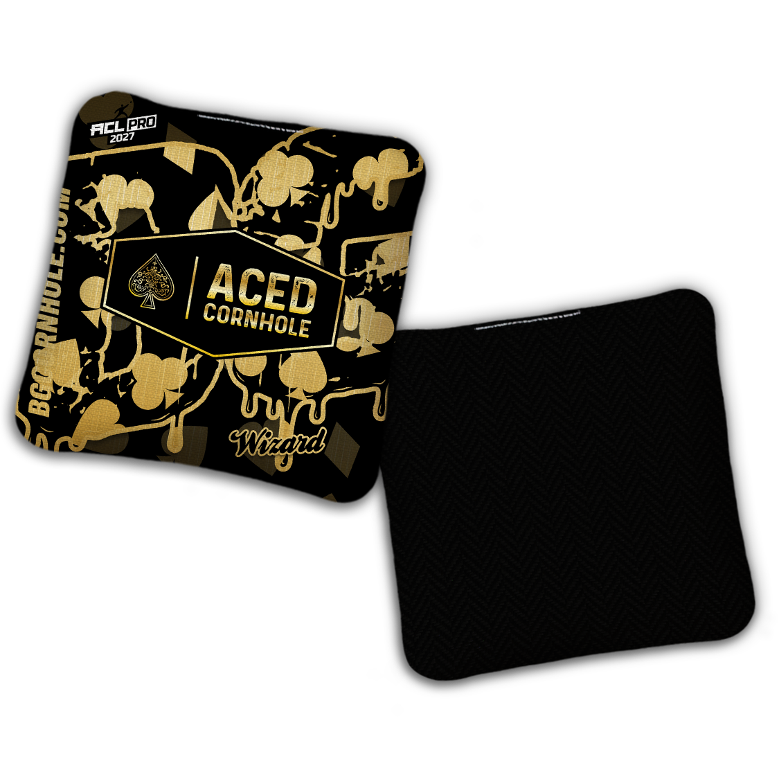 2027 BG Multiple Bag Models - "Aced Suits” Ace Cornhole Collab - ACL Pro Stamped Cornhole Bags - SET OF 4 BAGS