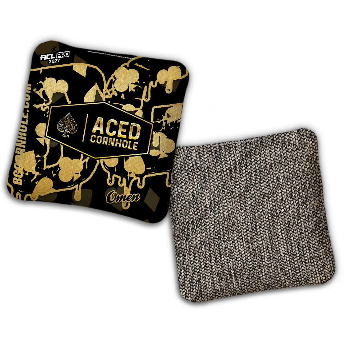 2027 BG Multiple Bag Models - "Aced Suits” Ace Cornhole Collab - ACL Pro Stamped Cornhole Bags - SET OF 4 BAGS
