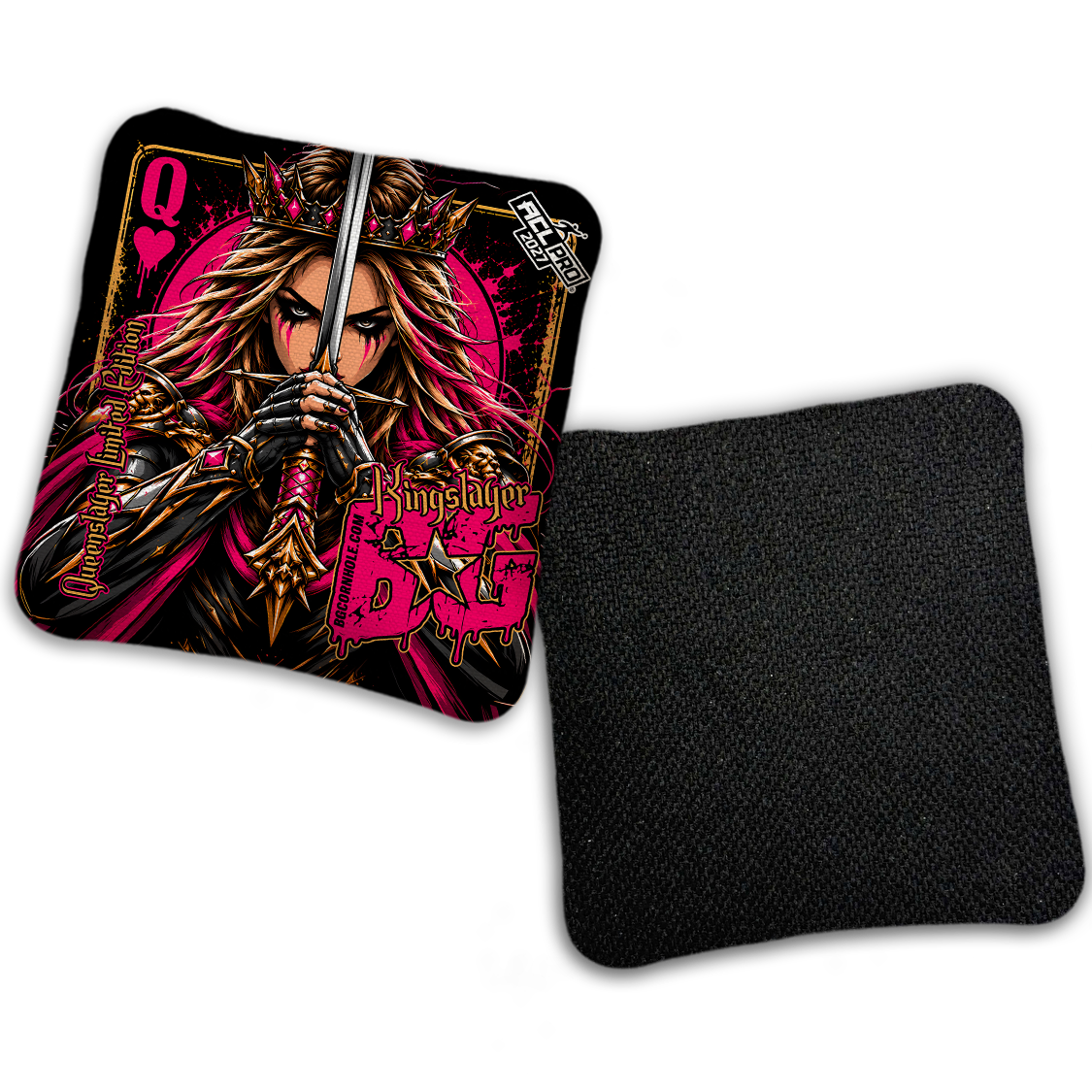 2027 ACL - BG KINGSLAYER "QUEENSLAYER" - Pro Stamped Cornhole Bags - SET OF 4 BAGS