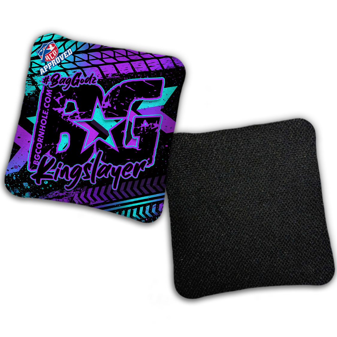 2027 ACO Stamped Cornhole Bags - BG Multiple Bag Models "GRUNGE TRACKS" - SET OF 4 BAGS