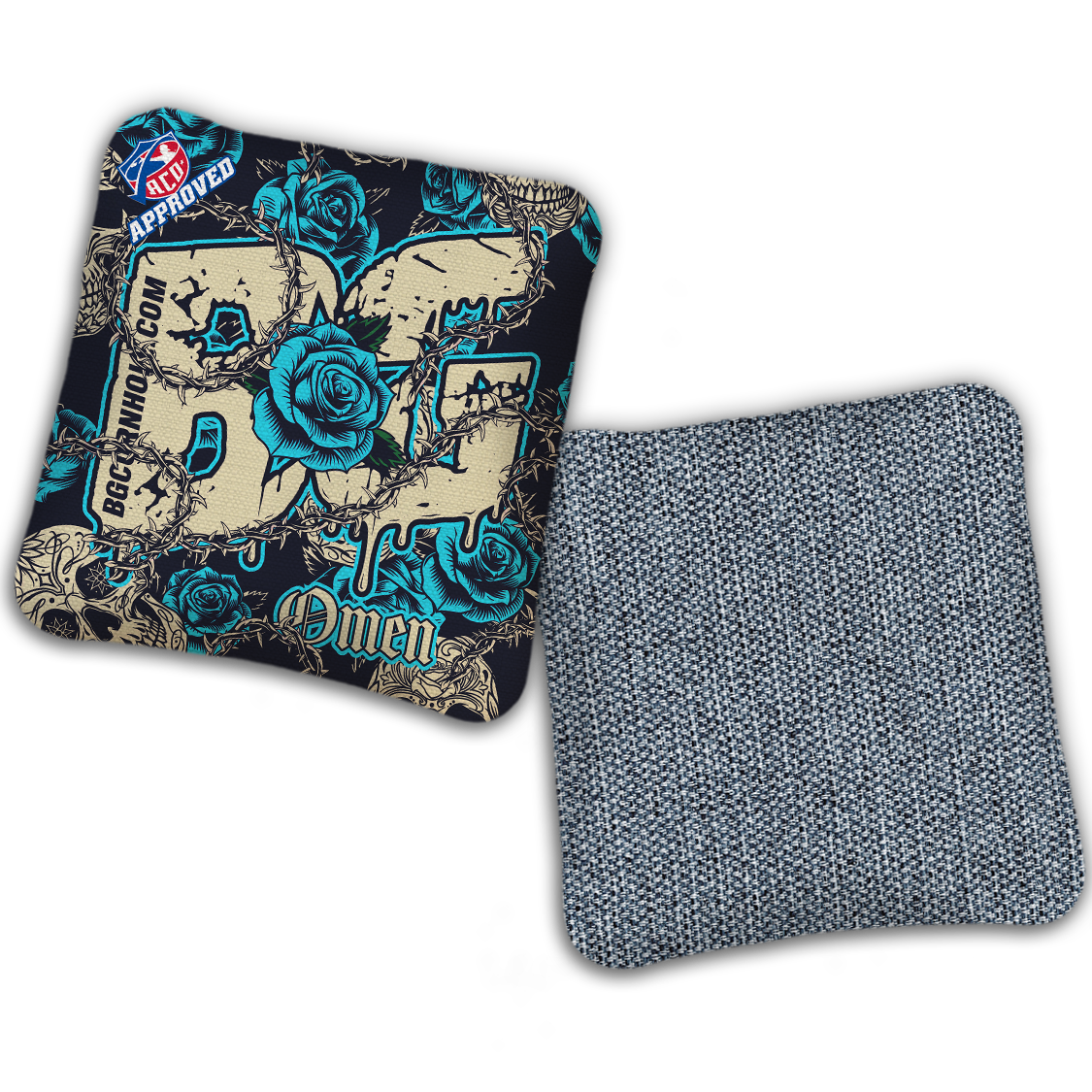 2027 ACO Stamped Cornhole Bags - BG Multiple Bag Models "THORNS AND ROSES" - SET OF 4 BAGS