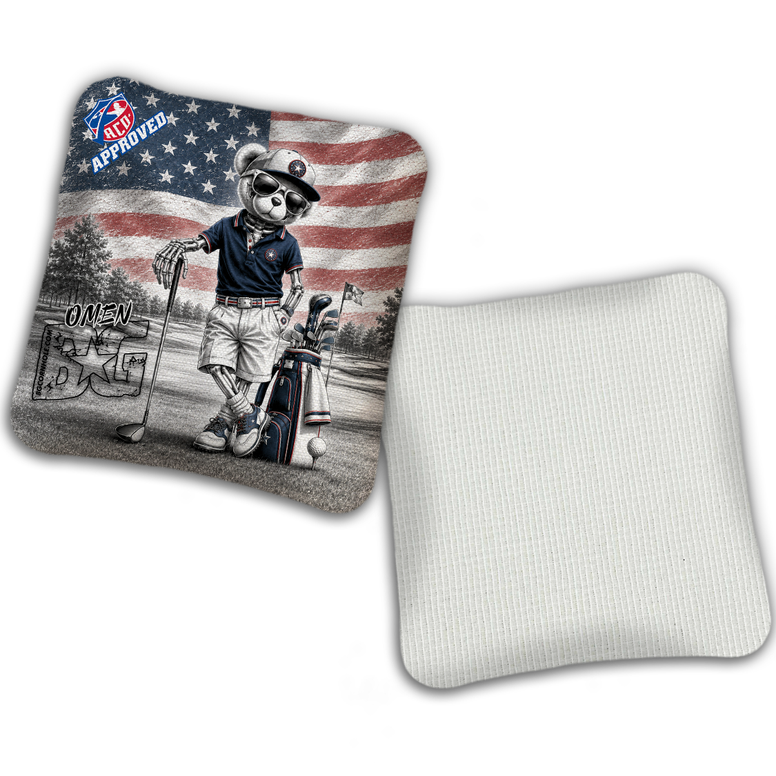 2027 ACO Stamped Cornhole Bags - BG Multiple Bag Models "FAIRWAY FREEDOM" - SET OF 4 BAGS