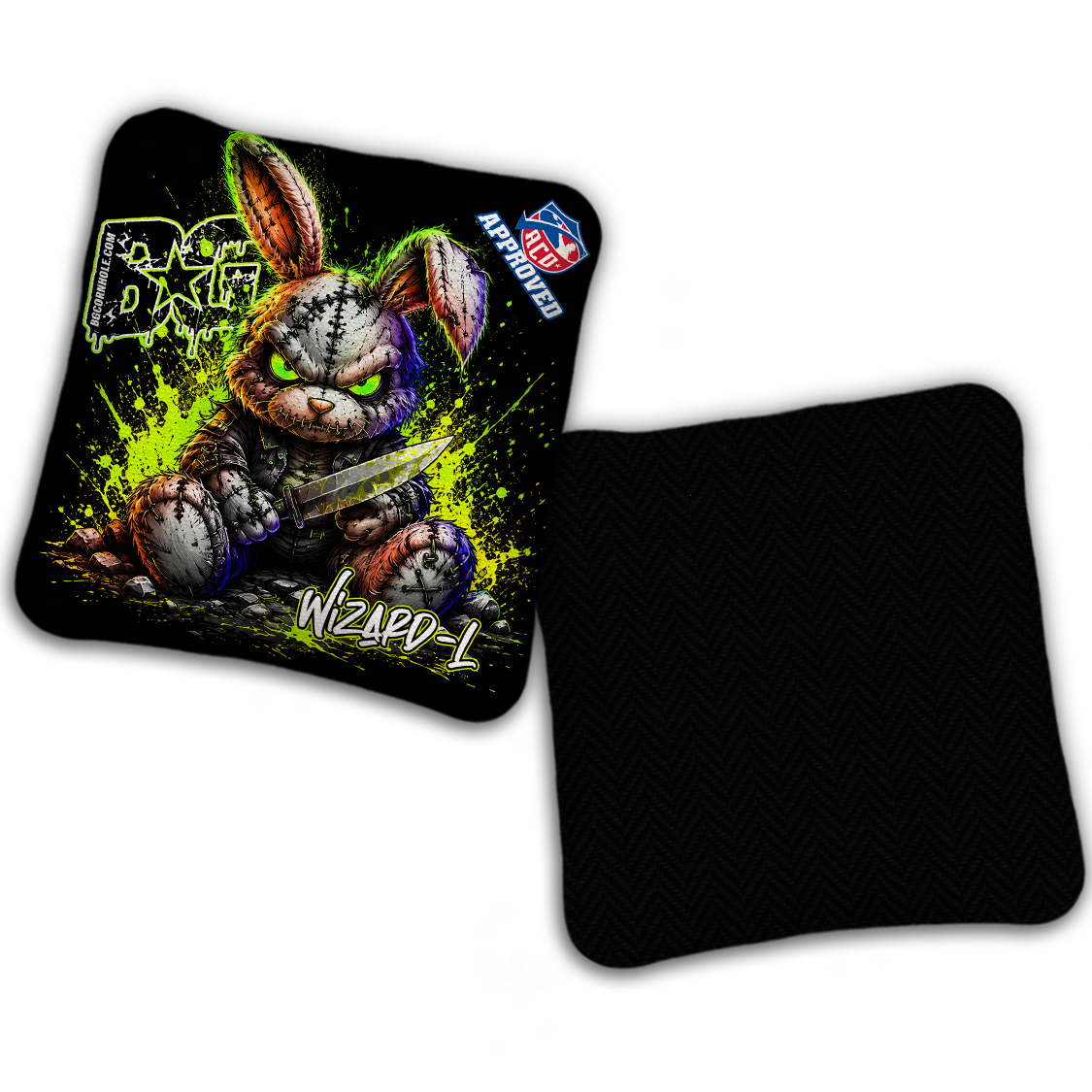 2027 ACO Stamped Cornhole Bags - BG Multiple Bag Models "BAD BUNNY" - SET OF 4 BAGS