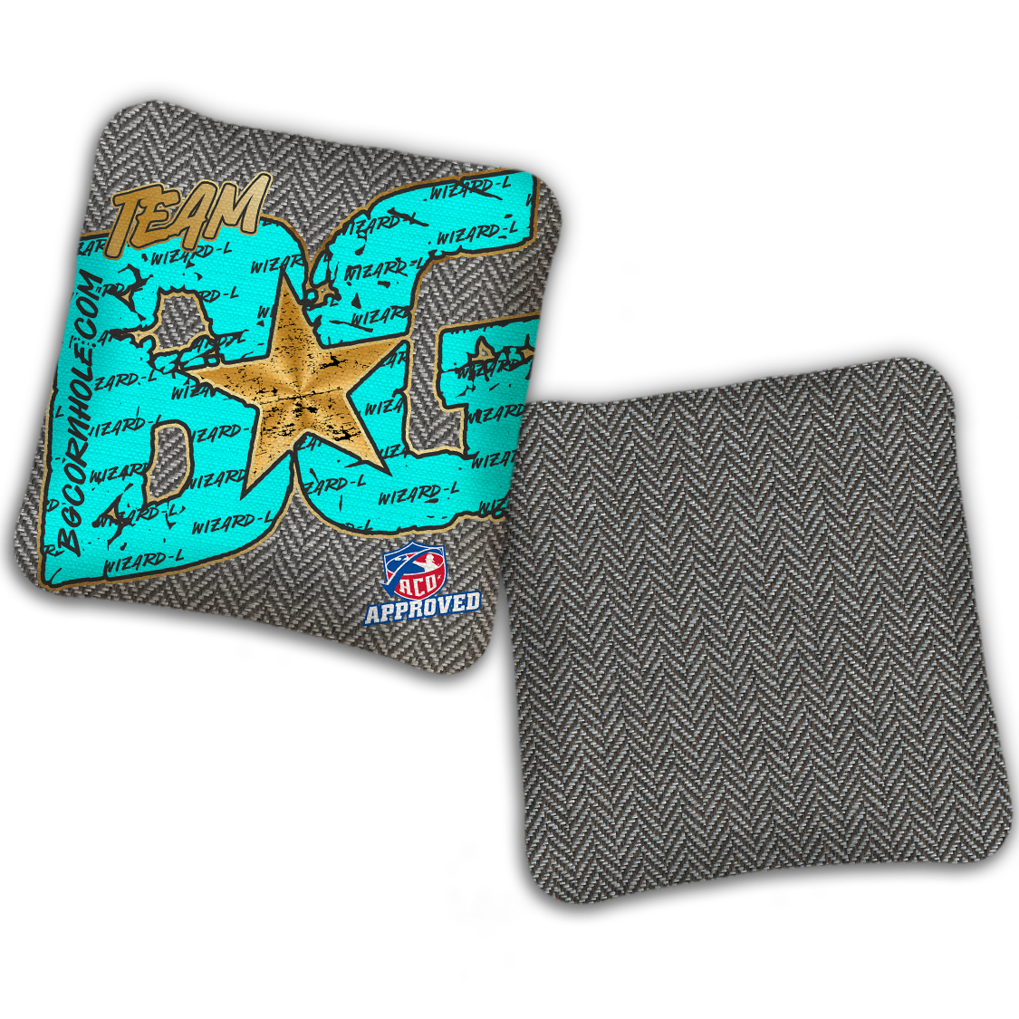 2027 ACO - BG Wizard L "Big BG Colormatch" - Pro Stamped Cornhole Bags - SET OF 4 BAGS