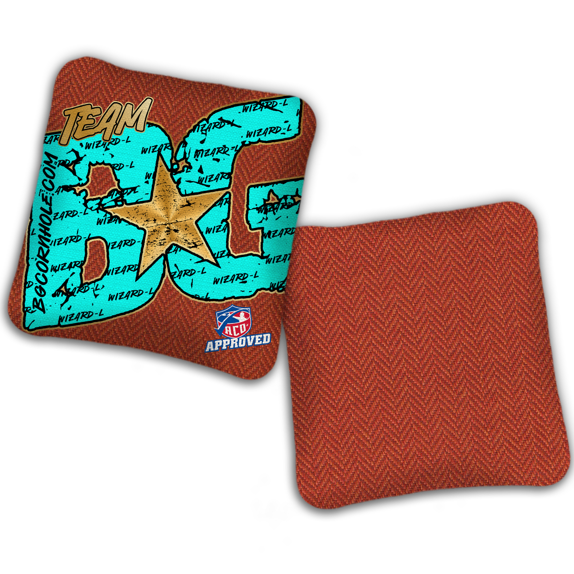 2027 ACO - BG Wizard L "Big BG Colormatch" - Pro Stamped Cornhole Bags - SET OF 4 BAGS