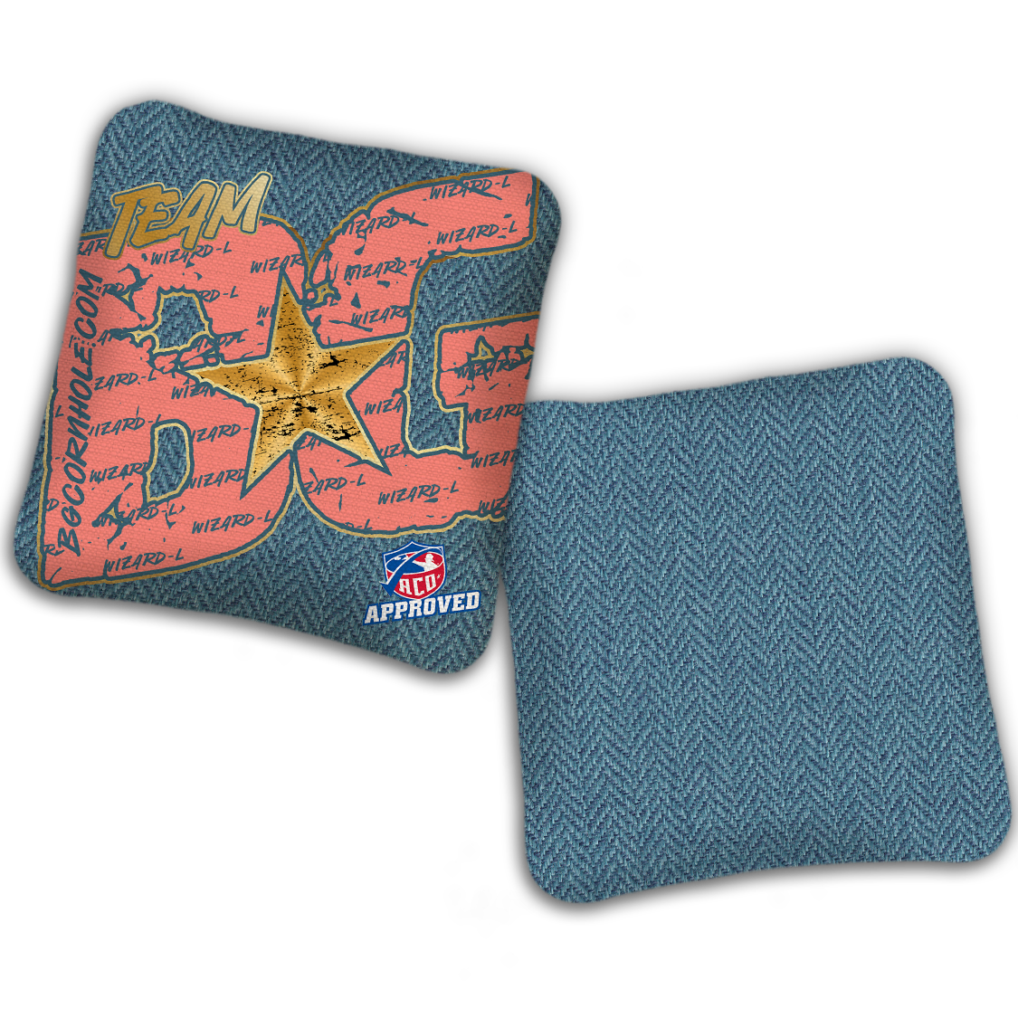 2027 ACO - BG Wizard L "Big BG Colormatch" - Pro Stamped Cornhole Bags - SET OF 4 BAGS