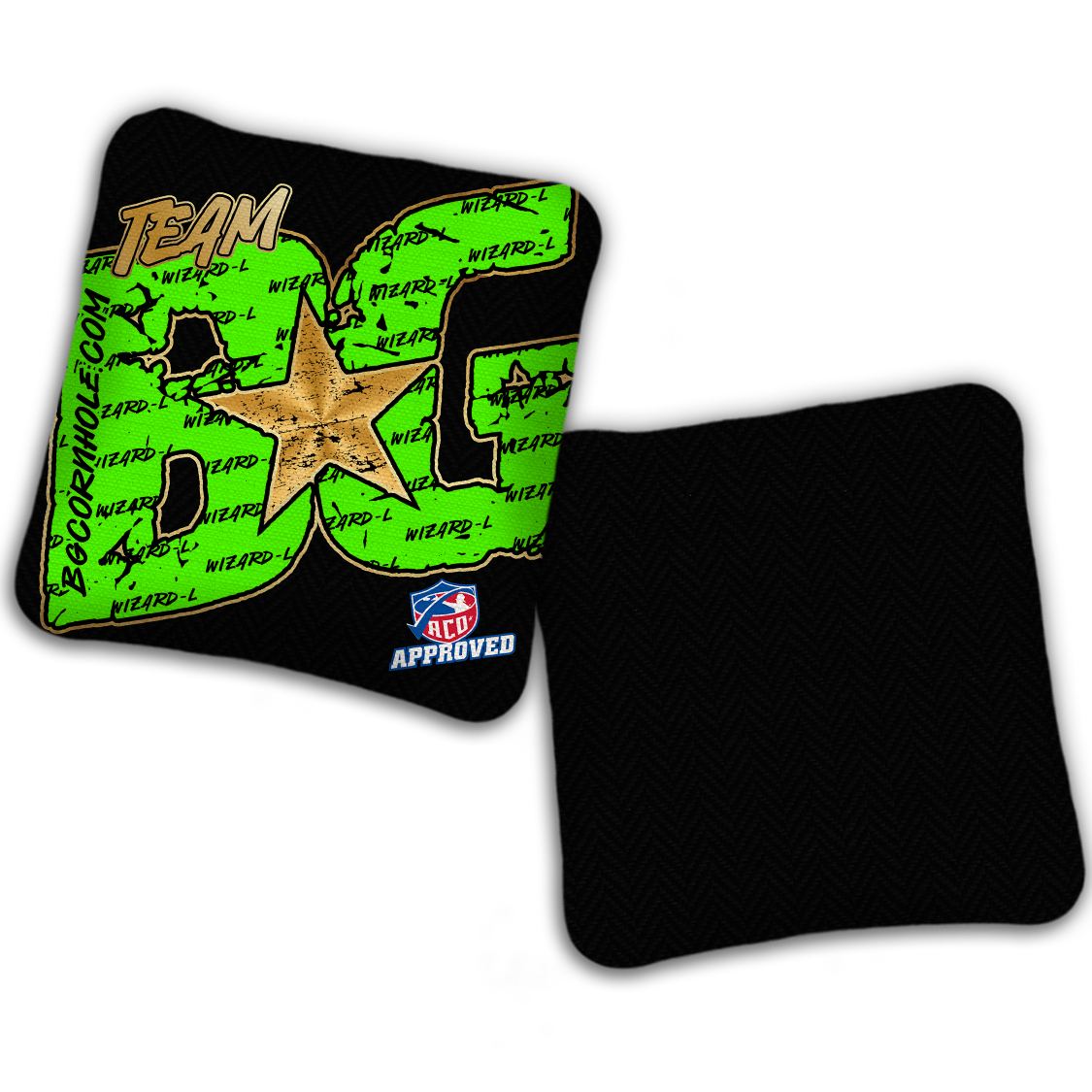 2027 ACO - BG Wizard L "Big BG Colormatch" - Pro Stamped Cornhole Bags - SET OF 4 BAGS