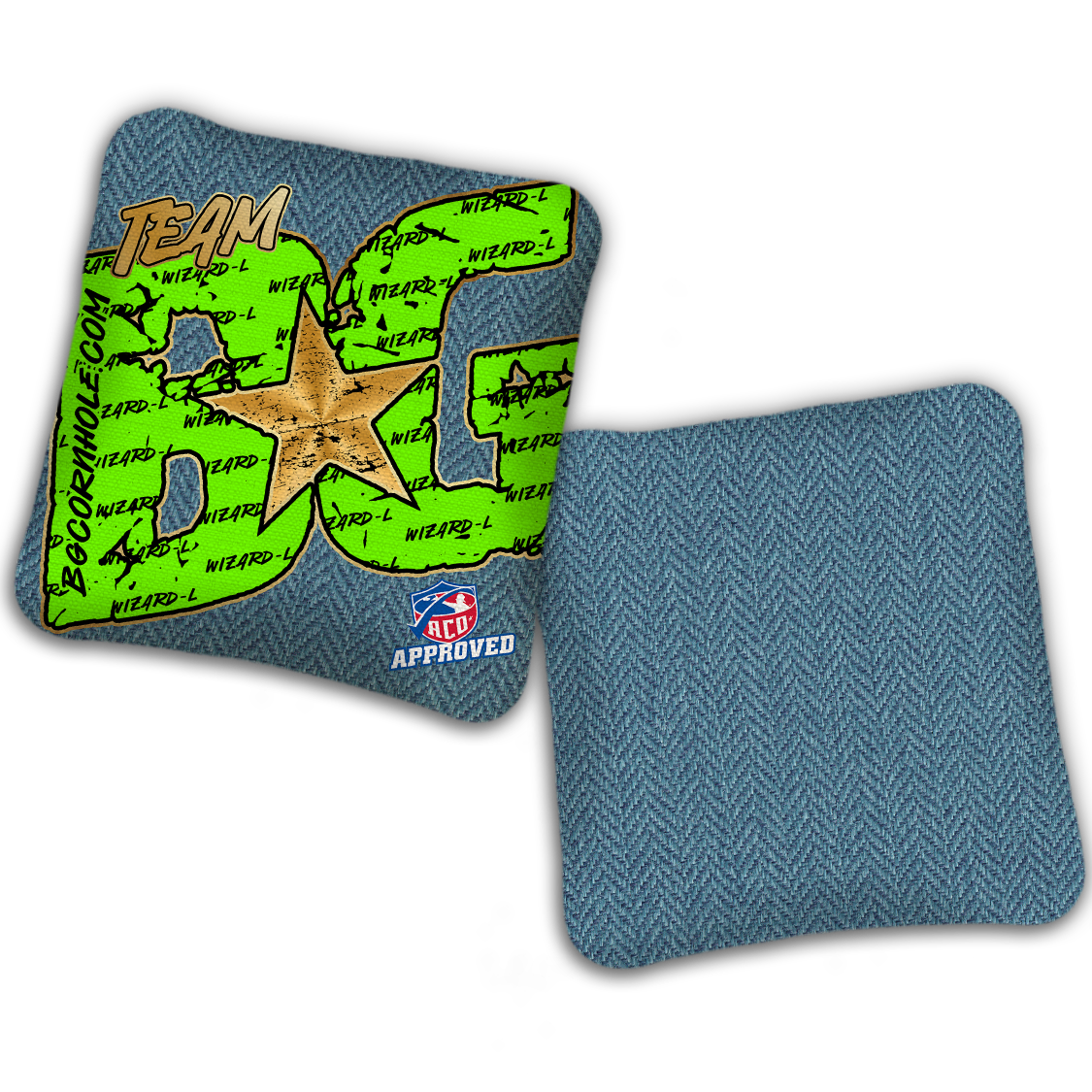 2027 ACO - BG Wizard L "Big BG Colormatch" - Pro Stamped Cornhole Bags - SET OF 4 BAGS