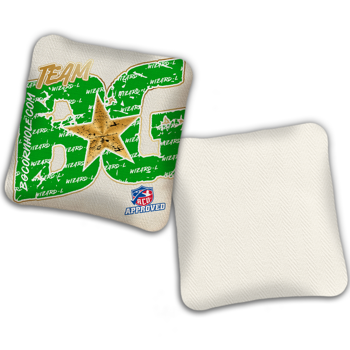2027 ACO - BG Wizard L "Big BG Colormatch" - Pro Stamped Cornhole Bags - SET OF 4 BAGS