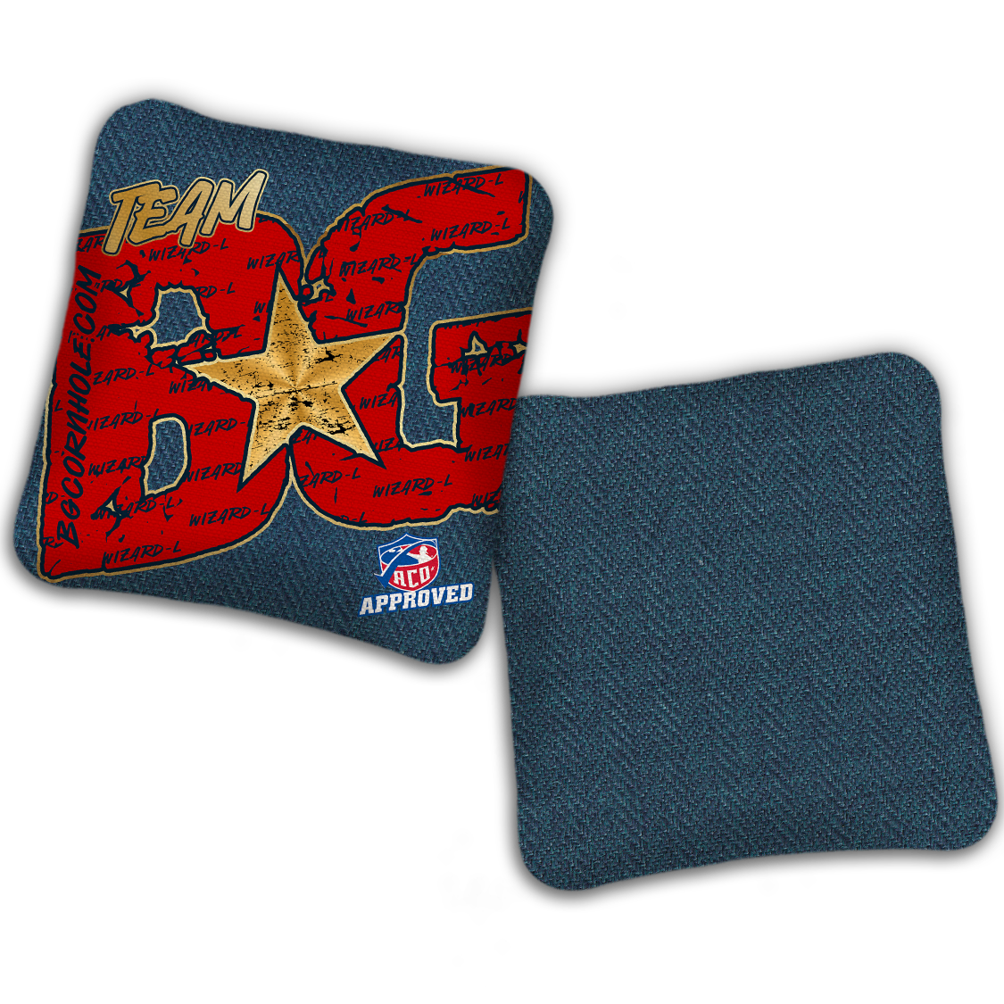 2027 ACO - BG Wizard L "Big BG Colormatch" - Pro Stamped Cornhole Bags - SET OF 4 BAGS