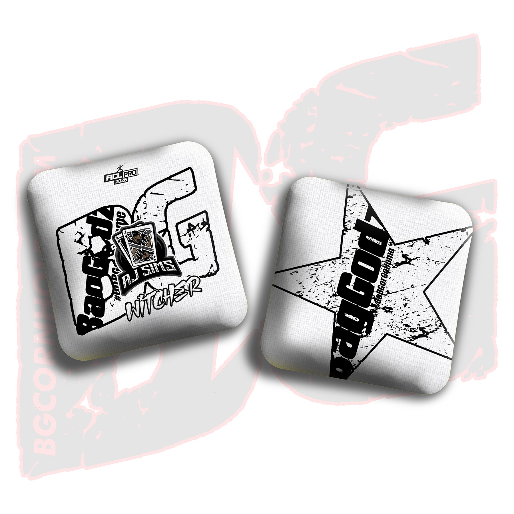 2026 BG Multiple Bag Models  - "AJ Sims” - ACL Pro Stamped Cornhole Bags - SET OF 4 BAGS