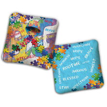 Load image into Gallery viewer, 2026 BG Multiple Bag Models "Autism 2026" - ACL Pro Stamped Cornhole Bags - SET OF 4 BAGS