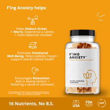 Load image into Gallery viewer, F&#39;ing &quot;Anxiety&quot; - Natural Remedies &amp; Supplements for Anxiety