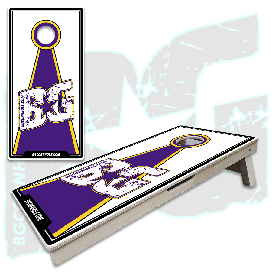 BG Yellow/Purple Cornhole Boards - Backyard Boards