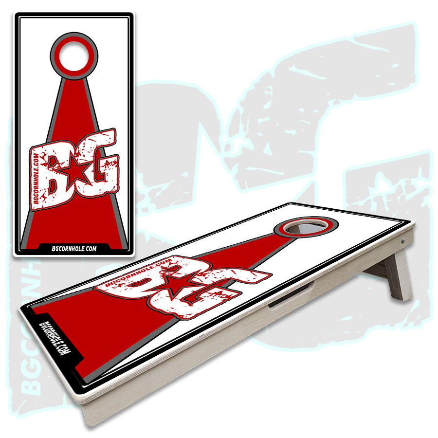 BG Red/Gray Cornhole Boards - Backyard Boards