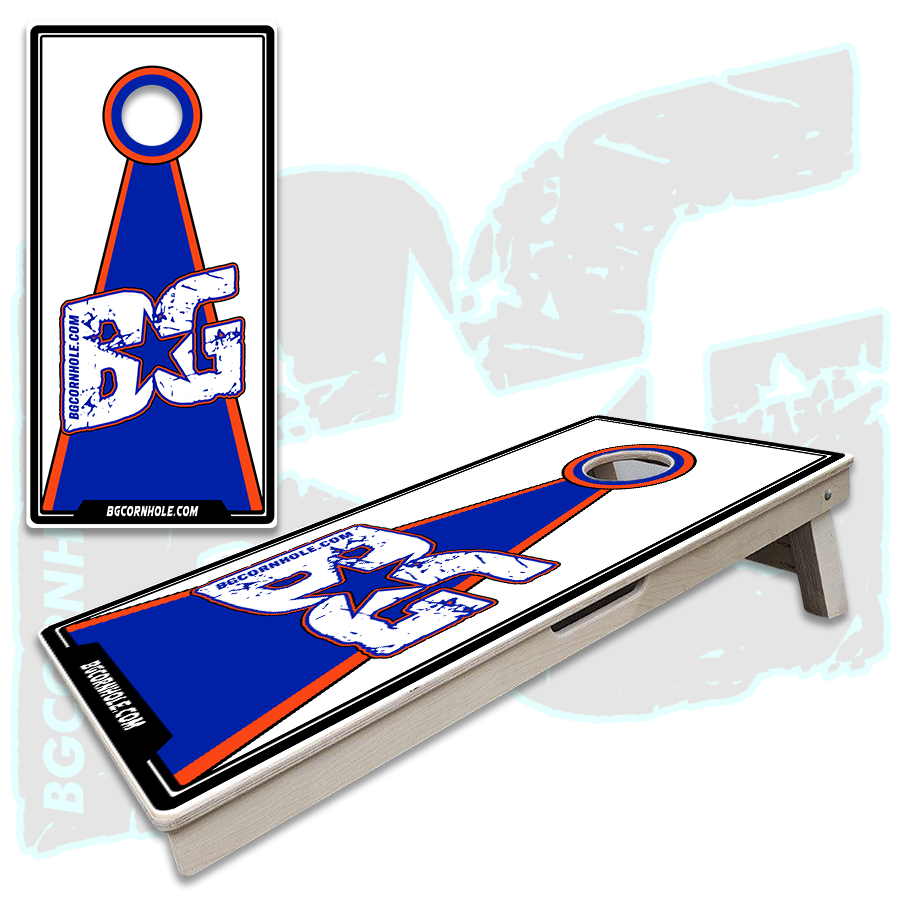 BG Orange/Blue Cornhole Boards - Backyard Boards