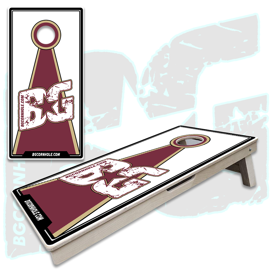 BG Garnet/Gold Cornhole Boards - Backyard Boards