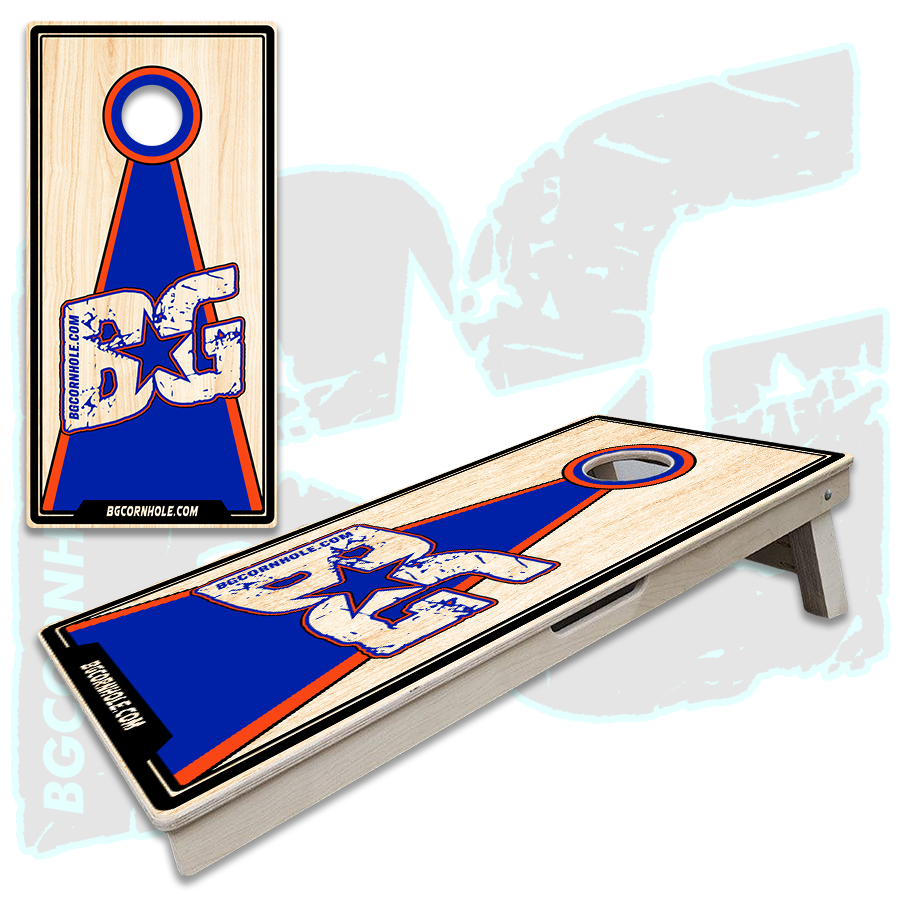 BG Orange/Blue Cornhole Boards - Backyard Boards