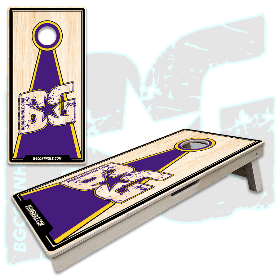 BG Yellow/Purple Cornhole Boards - Backyard Boards