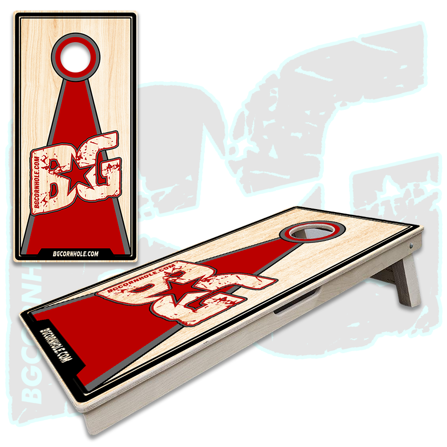 BG Red/Gray Cornhole Boards - Backyard Boards