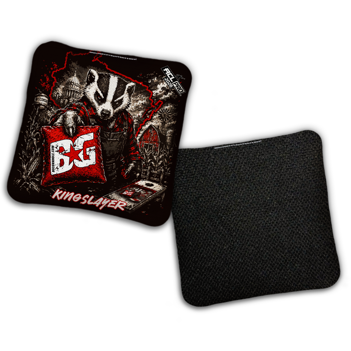 2026 BG Multiple Bag Models "Badger State Bagger" - ACL Pro Stamped Cornhole Bags - SET OF 4 BAGS