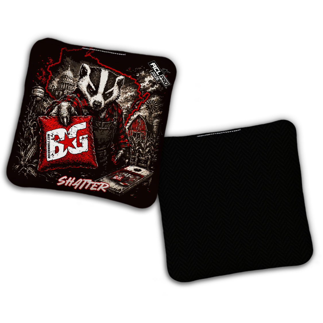 2026 BG Multiple Bag Models "Badger State Bagger" - ACL Pro Stamped Cornhole Bags - SET OF 4 BAGS