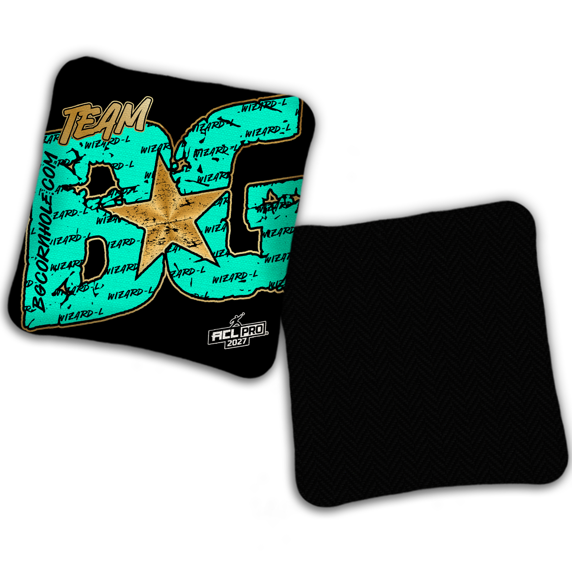 2027 BG Wizard L "Big BG Colormatch" - ACL Pro Stamped Cornhole Bags - SET OF 4 BAGS