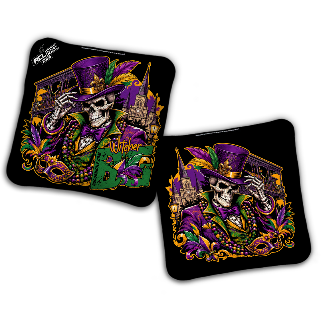 2026 BG "BOURBON STREET" - ACL Pro Stamped Cornhole Bags - SET OF 4 BAGS