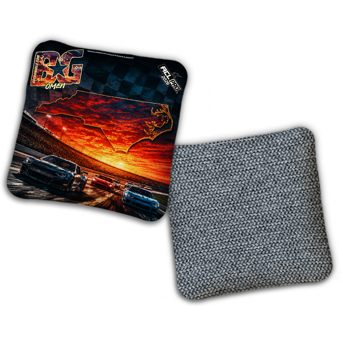 2026 BG Multiple Bag Models "Checkered Flag" - ACL Pro Stamped Cornhole Bags - SET OF 4 BAGS