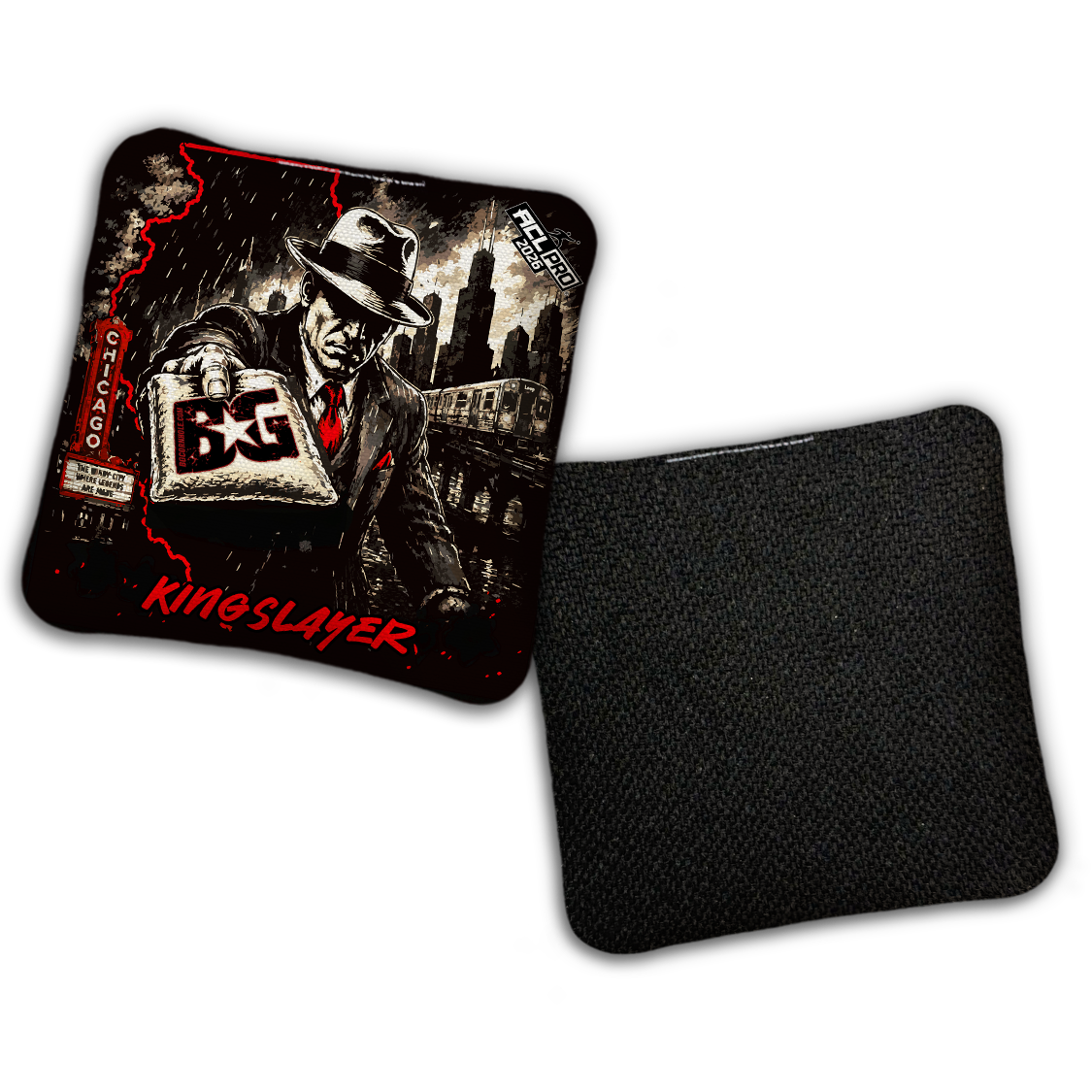 2026 BG Multiple Bag Models "Chicago Hitman" - ACL Pro Stamped Cornhole Bags - SET OF 4 BAGS