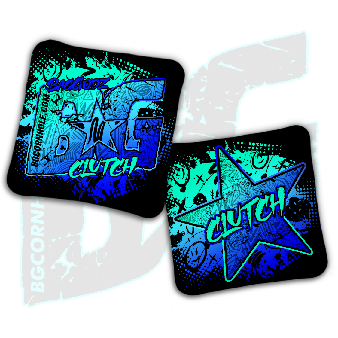 BG Multiple Bag Models  - "Hyper Ink" - Non Stamped Cornhole Bags - SET OF 4 bags