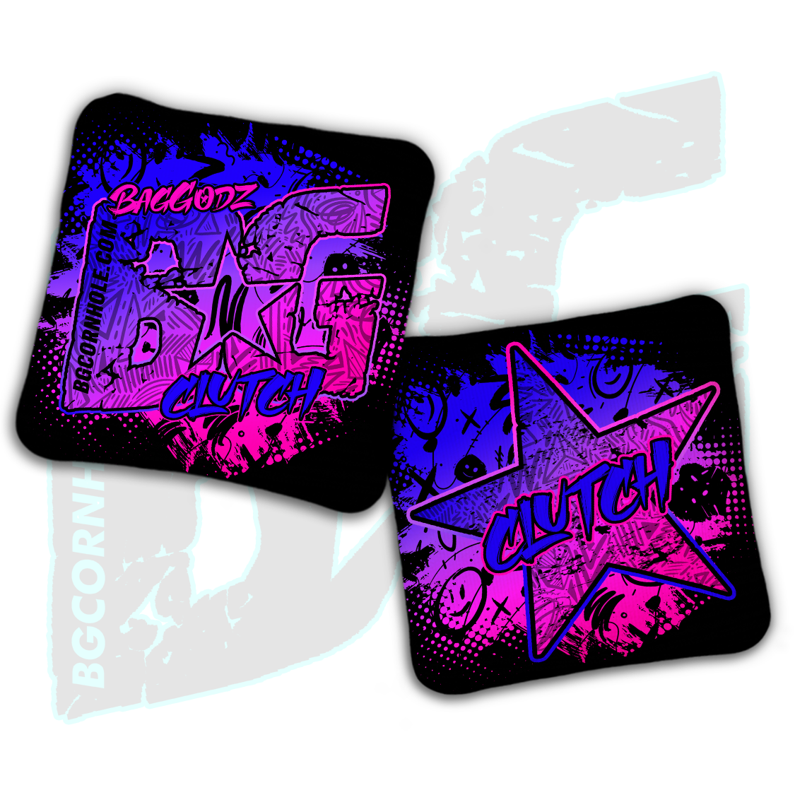 BG Multiple Bag Models  - "Hyper Ink" - Non Stamped Cornhole Bags - SET OF 4 bags