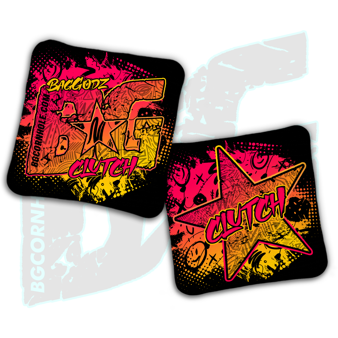 BG Multiple Bag Models  - "Hyper Ink" - Non Stamped Cornhole Bags - SET OF 4 bags
